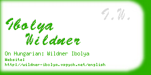 ibolya wildner business card